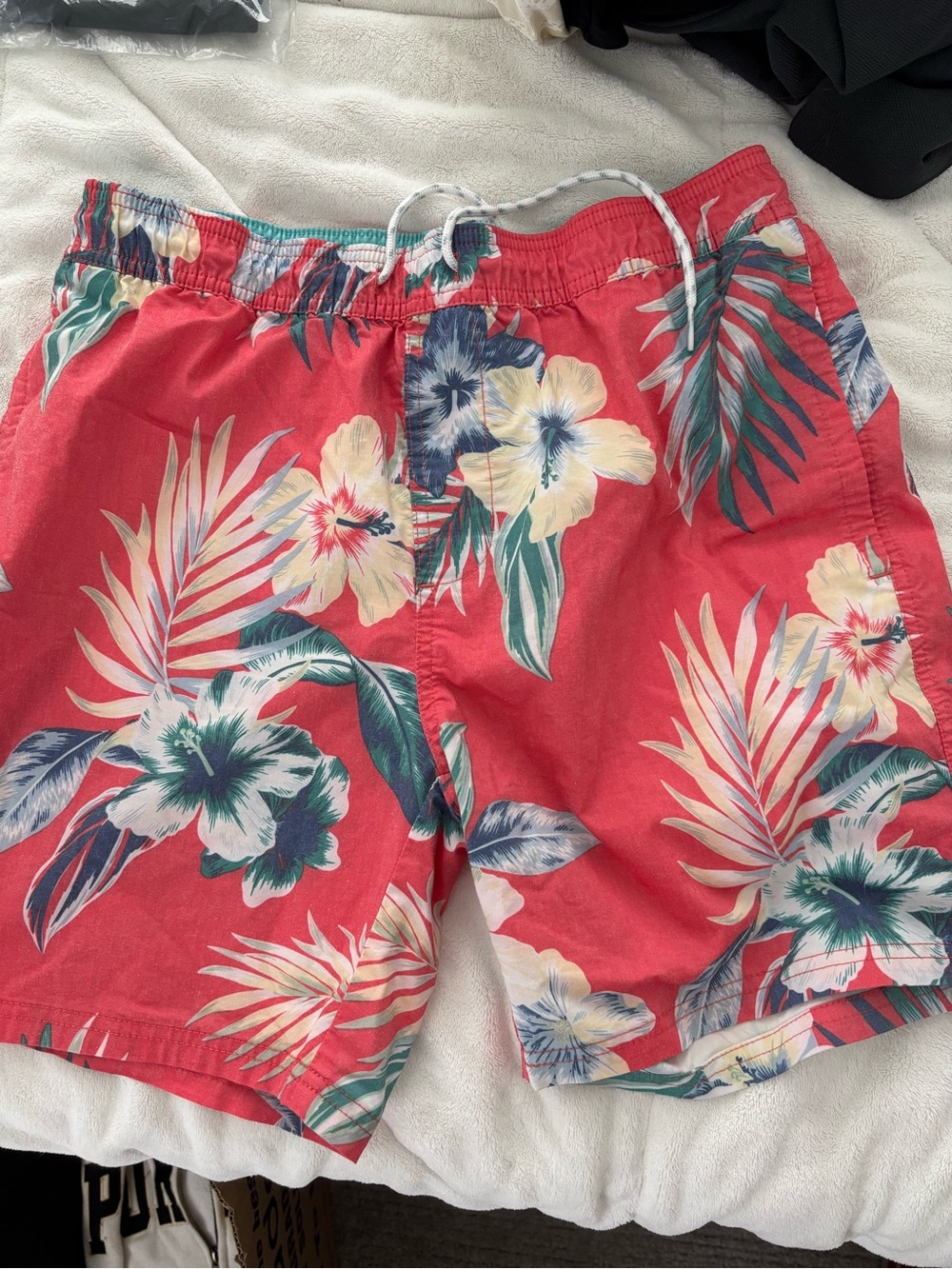 Goodfellow & Co Coral Floral Swim Trunks